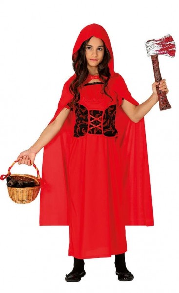 Kostium Rubinowy Czerwony Kapturek dla dziewczynki