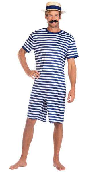 Nostalgiczny strój kąpielowy dla mężczyzn z lat 20. XX wieku