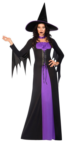 Classico costume da strega viola-nero