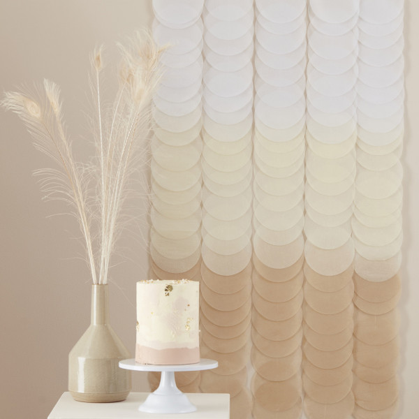 Natural Ombre Tissue Paper Curtain