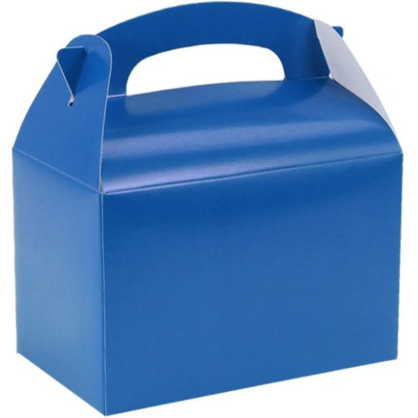 Caja regalo rectangular azul 15cm