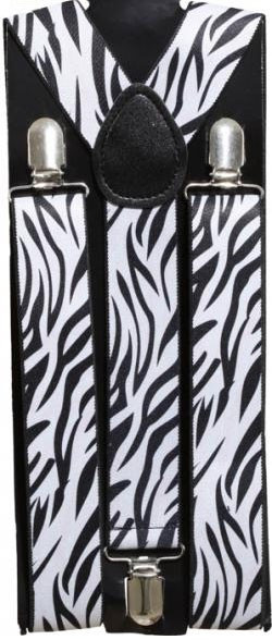 Braces with zebra pattern