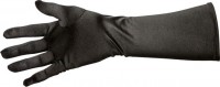 Preview: Black velvet gloves 40cm