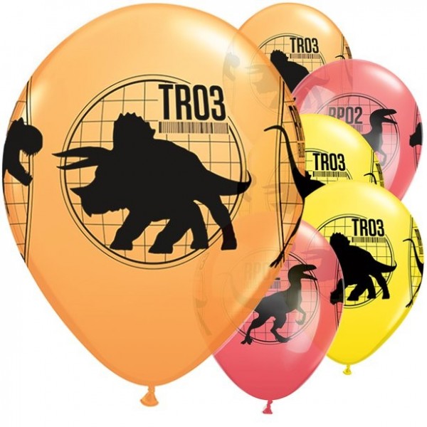 25 globos de Jurassic World Awakening 28cm
