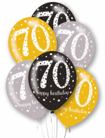 6 glamourøse 70-års fødselsdagsballoner