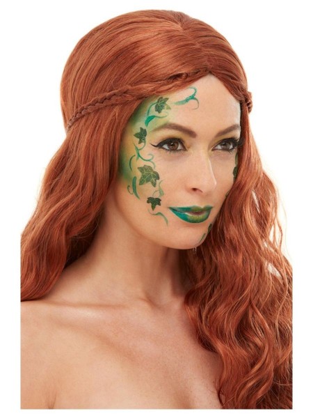 Maquillaje de hada del bosque en verde