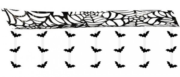 Dekoracja wisząca pajęczyna i nietoperz 3m