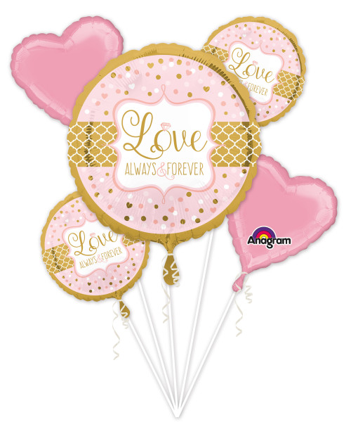Love always and forever balloon bouquet