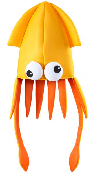 Tintenfisch Squid Mütze Orange 2