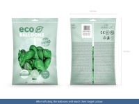 Oversigt: 100 eco metalliske balloner grøn 26cm
