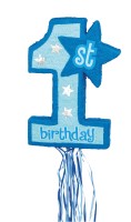 1st Wonderful Birthday Pinata blue
