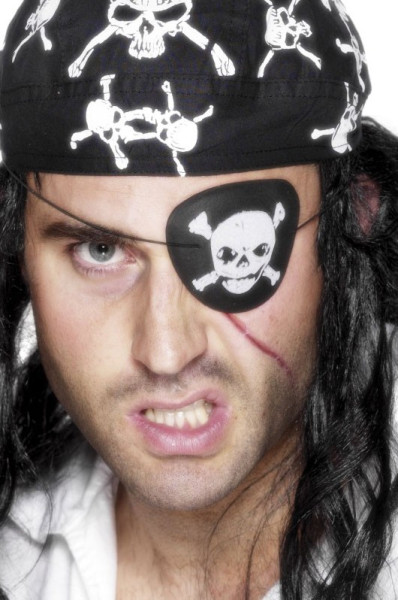 Sort pirat øje patch