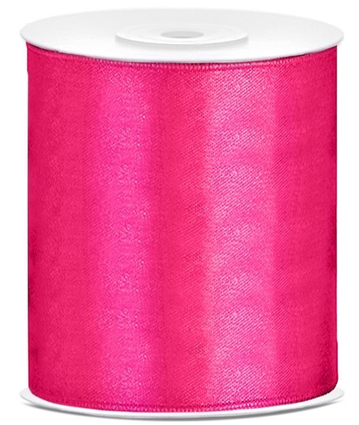 Cinta de regalo de raso de 25 m rosa oscuro de 10 cm de ancho