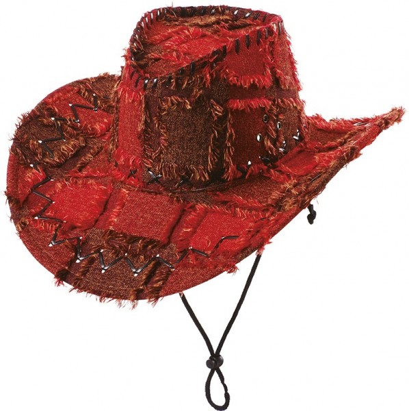 Chapeau de cowboy patch rouge