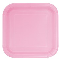 14 paper plates Vera light pink 23cm