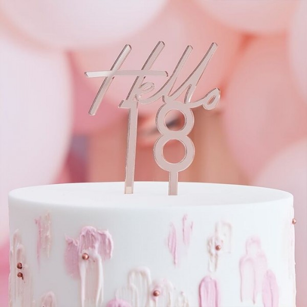 Décoration de gâteau Hello Eighteen