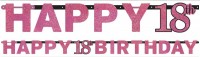 Vorschau: Pink 18th Birthday Girlande 2,13m