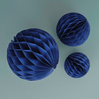 3 blå Eco Honeycomb bollar