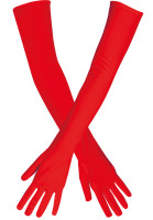 Widok: Rękawiczki damskie długie czerwone