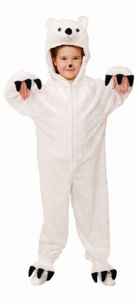 Polar bear plush costume for kids