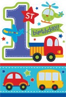 1.Geburtstag Sweet Birthday Boy Einladungskarte Spielzeug Motiv