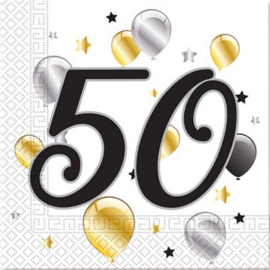 20 Golden Milestone 50 servetten