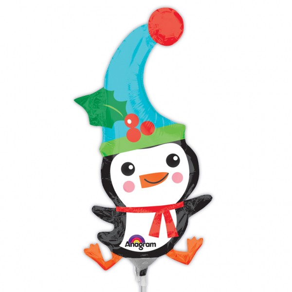 Weihnachts-Pinguin Stabballon 37cm
