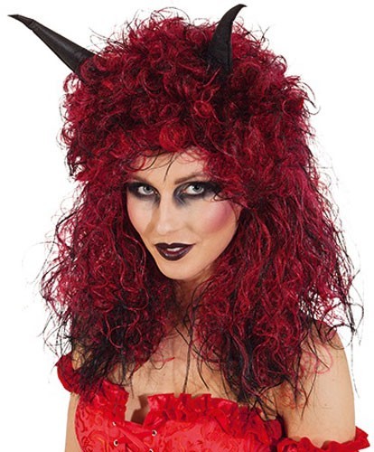 Devil horns wig with curls