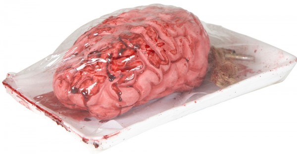 Blutiges Gehirn In Kühlregal-Verpackung
