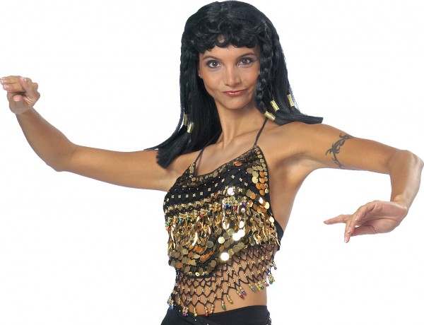 Sexy belly dancer top with coins