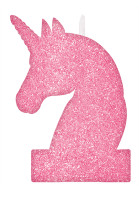 Candelina unicorno glitter 13cm