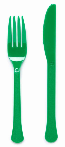 Cutlery set Evergreen 24 pieces reusable