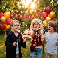 Nerdbrille rund schwarz für Kinder – Streber & Zauberer Kostüm