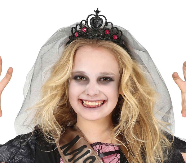 Zombie princess tiara with veil