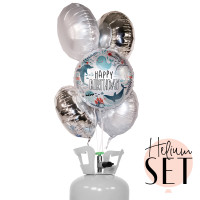 Vorschau: Under The Sea Birthday Ballonbouquet-Set mit Heliumbehälter