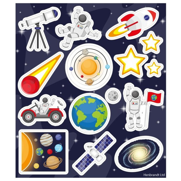 1 sheet of space galaxy sticker