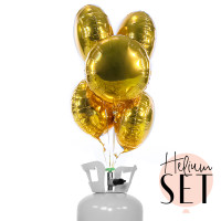 Vorschau: YOU´RE GOLD, Baby! - Rund Ballonbouquet-Set mit Heliumbehälter