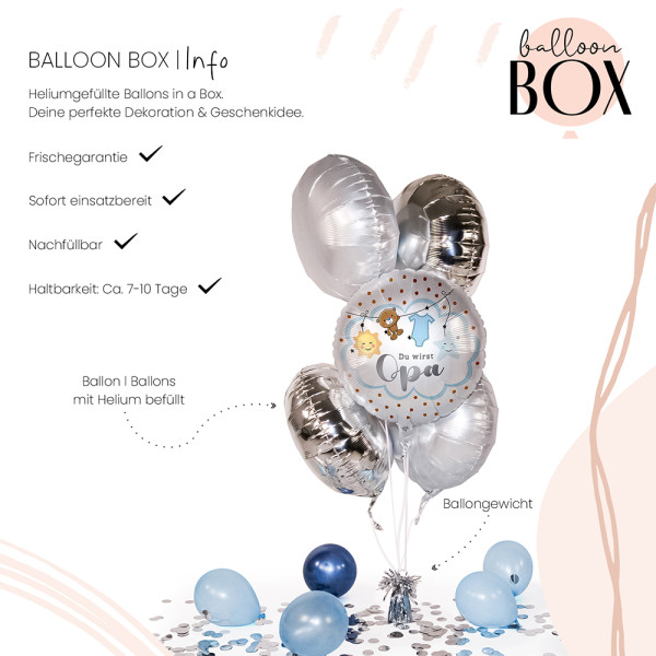 Heliumballon in der Box Du wirst Opa 3