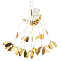 Preview: Golden mistletoe hanging decoration 25cm