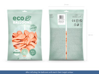 100 Eco metalliska ballonger persika 30cm