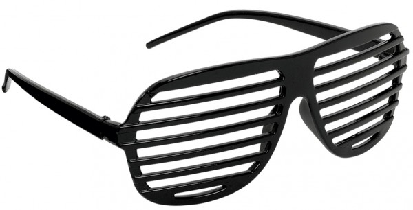 Party glasses black with slits