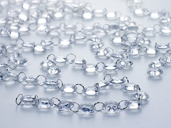 Crystal bead hanger transparent 1m 2
