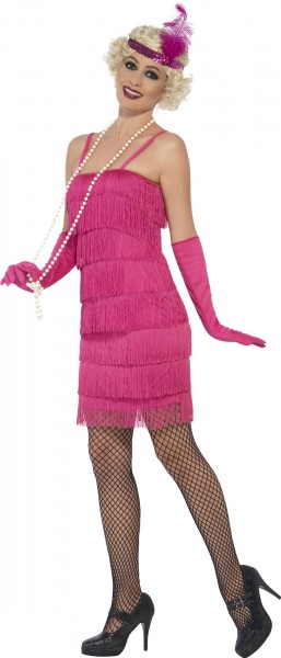 20er Jahre Flapper Kostüm July Pink 3