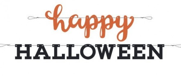 Happy Halloween lettering garlands
