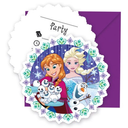 6 Frozen Crystal Palace invitation cards