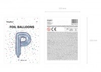 Preview: Holographic P foil balloon 35cm
