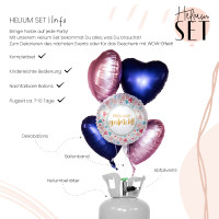 Vorschau: Fühl dich gedrückt Ballonbouquet-Set mit Heliumbehälter