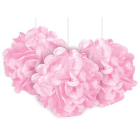 Fluffy pompom pink 23cm