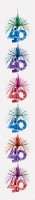 Cascade hanging decoration colorful for 40th birthday 210cm
