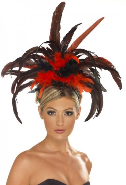 Burlesque feather headdress for women
